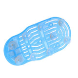 New Hot Plastic Bath Shoe Pumice Stone Foot Scrubber Shower Brush Massager Slippers Blue